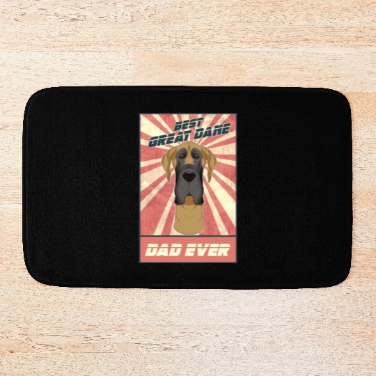 Best Great Dane Dad Ever I Great Dane Lover Bath Mats