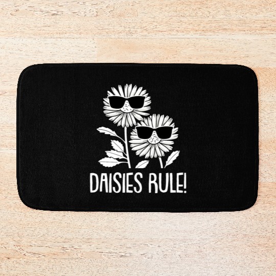 Daisy Gardening Sunglasses Bath Mats