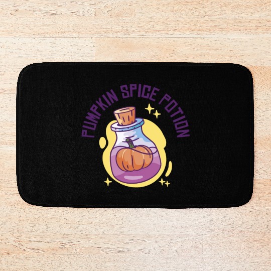 Pumpkin Spice Potion Coffee Enthusiast Halloween Bath Mats