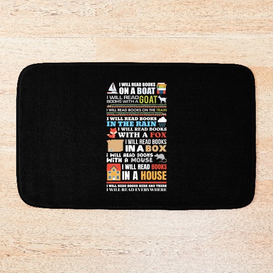 Reading Library Literature Read Books Lover Reader Bath Mats