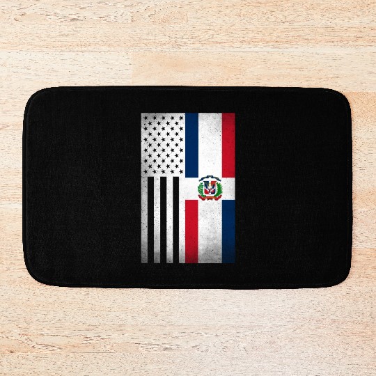 Dominican Republic Design for Dominican Americans Bath Mats