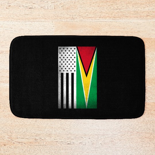 Guyana Design for proud Guyanese Americans Bath Mats