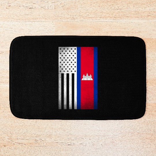 Cambodia Design for proud Cambodian Americans Bath Mats