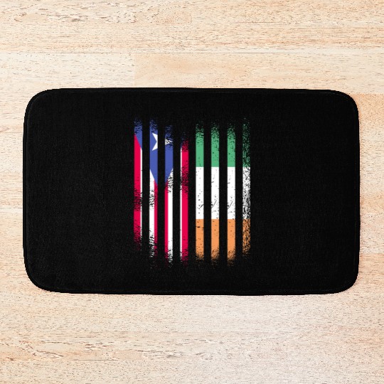 Puerto Rico Flag Ireland Grown Flags Stripes Bath Mats