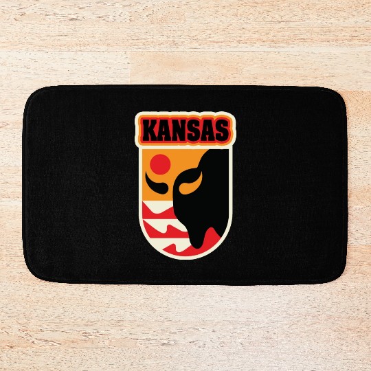 US States KANSAS Bath Mats