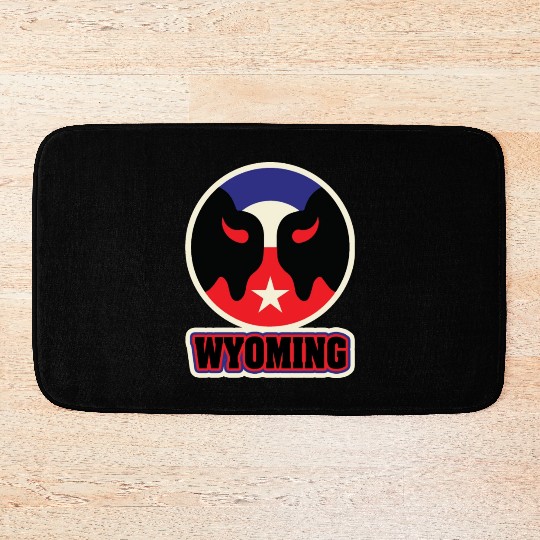 US States WYOMING Bath Mats