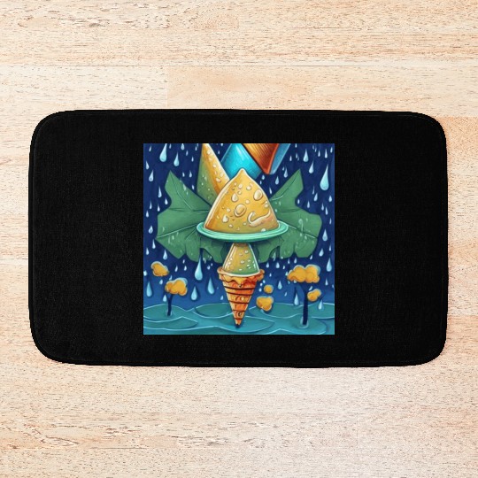 ice cream art Bath Mats