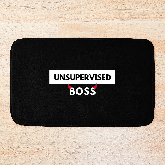 UNSUPERVISED BOSS FUNNY CUTE DESIGN Bath Mats
