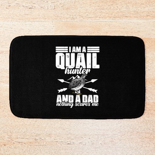 Funny Quail Hunting Hobby Northern Bobwhite Quail Bath Mats