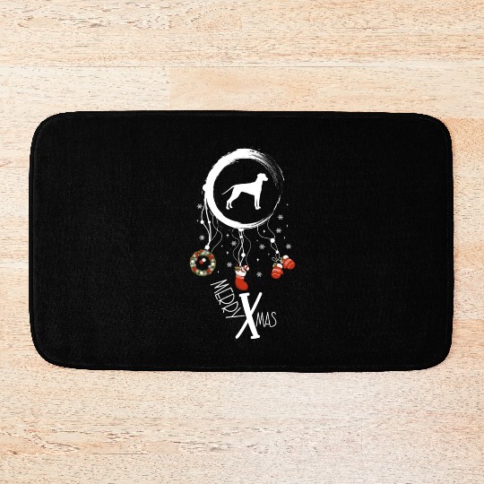 dog dreamcatcher Christmas Dalmatian Bath Mats