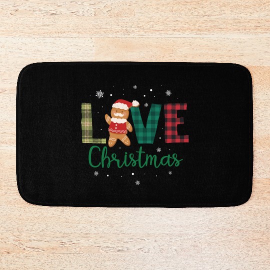 Gingerbread Santa Christmas Lover Bath Mats