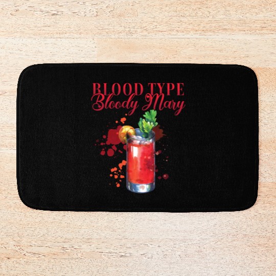 Blood Type Bloody Mary Bartender Bath Mats