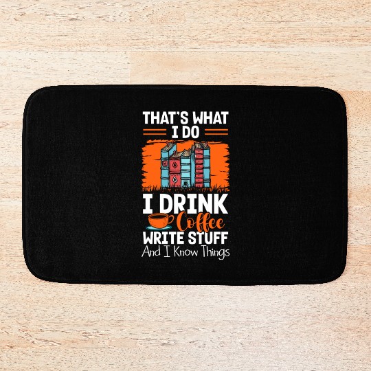 Author Books Journalist Thriller Bath Mats