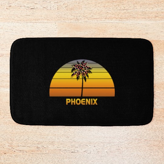 Phoenix Arizonna Palm Tree Christmas Lights Family Bath Mats