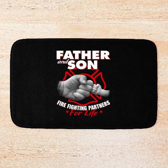 Firefighter Gifts for Men Him Father Son Dad Bath Mats