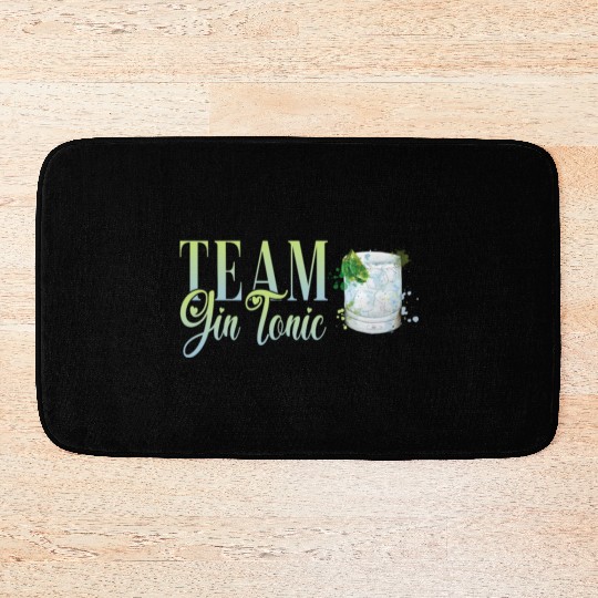 Team Gin Tonic Cocktail for Bartender Bath Mats