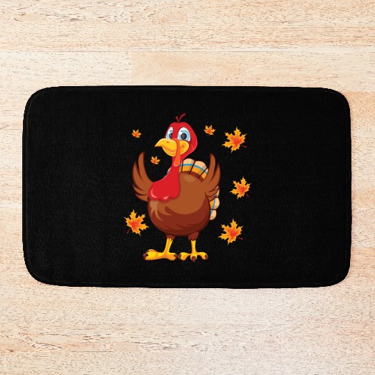 turkey body costume Thanksgiving Day fall autumn Bath Mats