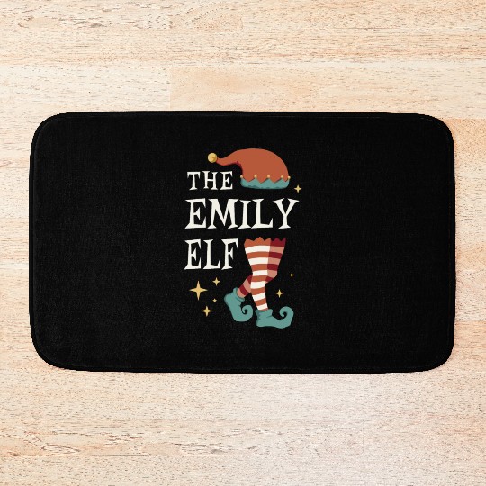 The Emily Elf - Christmas Pajama for Emily Bath Mats