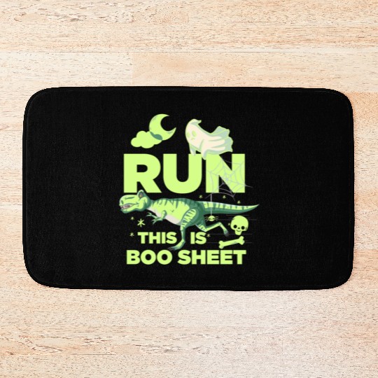 RUN THIS IS BOO SHEET RUNNING DINOSAUR REX GAME Bath Mats