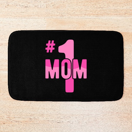 Hashtag Number One Mom Mothers Day Idea Mama Women Bath Mats