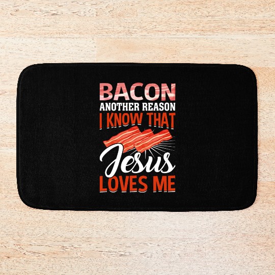 Bacon Lover Funny Bacon Famous Food Keto Diet Bath Mats
