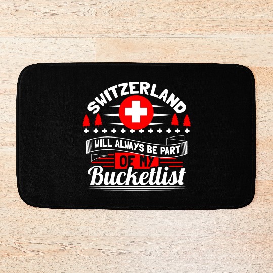 Switzerland Mountains Country Gift Idea Bath Mats