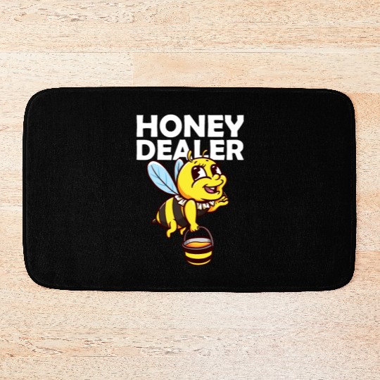 Honey Dealer Bee Honeycomb Farmer Beekeeper Beehiv Bath Mats