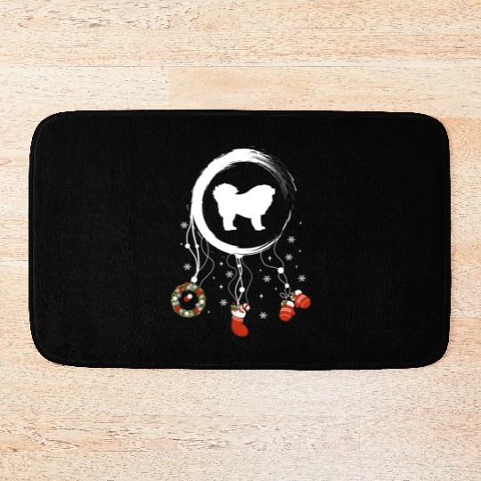 dog dreamcatcher Christmas Tibetan Mastiff Bath Mats