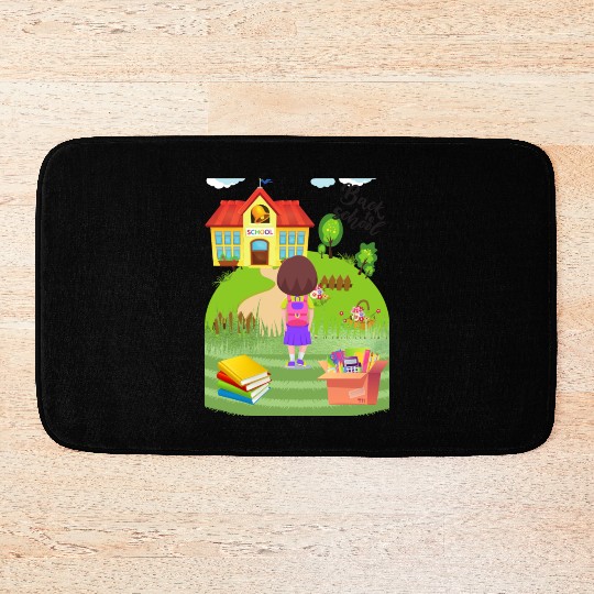 back to school kids Bath Mats desing