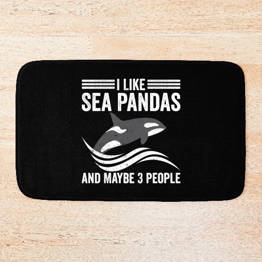Funny Orca Whale Sea Panda and Maybe 3 People Bath Mats