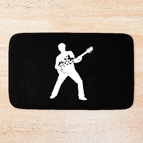 Bass Guitar Player Guitar Instrument Guitarist Gui Bath Mats