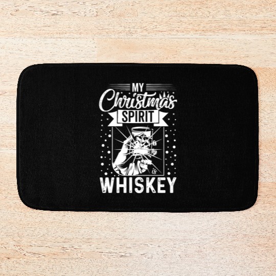 My Christmas Spirit is Whiskey Bath Mats