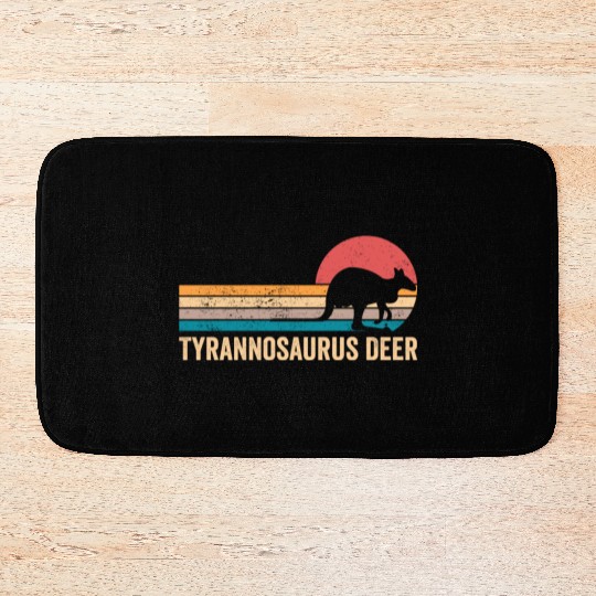 Funny Kangaroo Tyrannosaurus Deer Retro Bath Mats