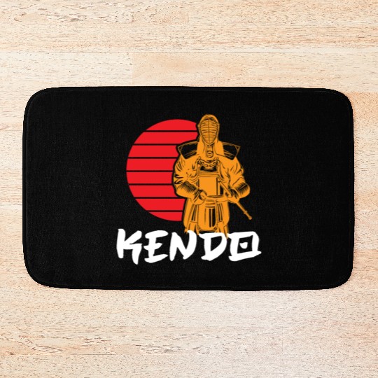 kendo japan samurai karate kenjutsu martial arts Bath Mats