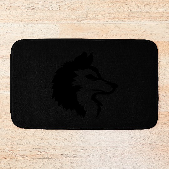 Alpha Wolf Cool Logo Bath Mats