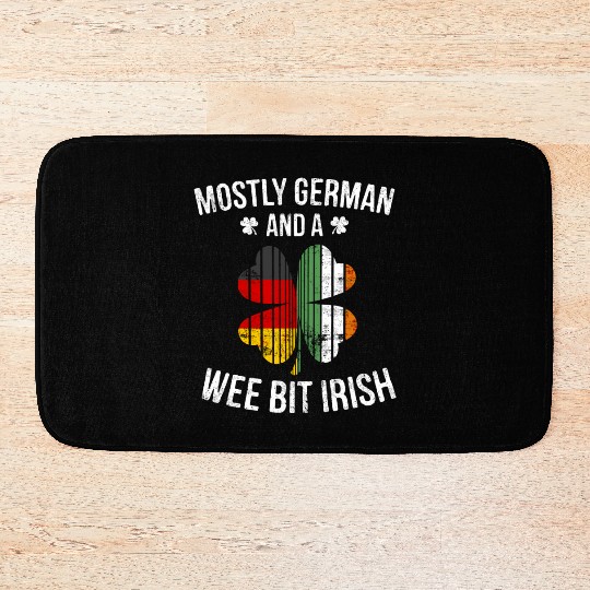 German Wee Bit Irish Germany Patrick Day Bath Mats