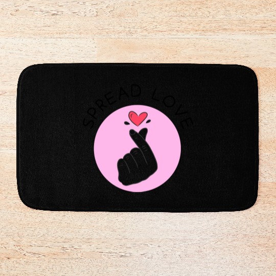 Korean heart symbol - Spread Love Intention Series Bath Mats