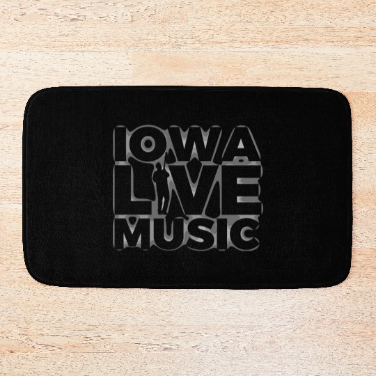 Iowa Live Music Support Gear Ghost Guitar Player Bath Mats