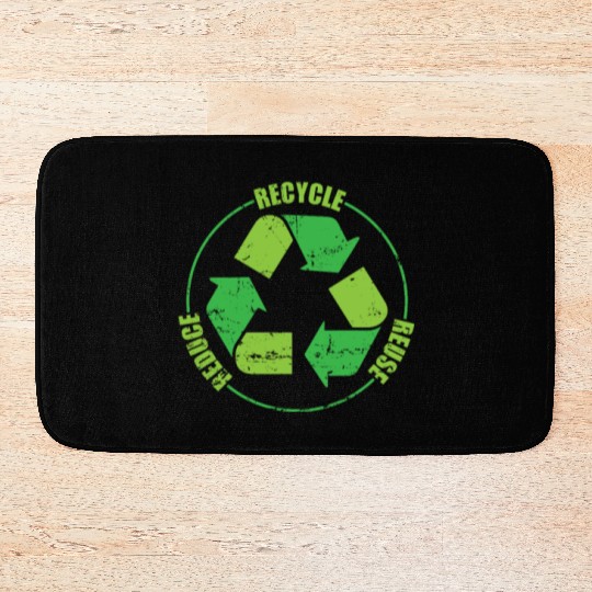 Recycle Nature Environment Planet Earth Bath Mats