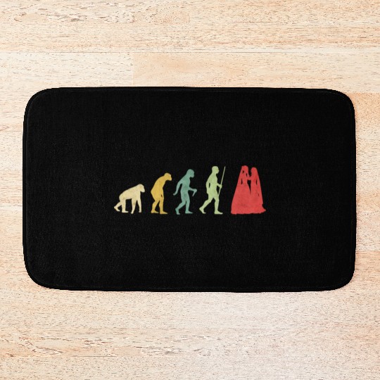 Lesbian Couple Romantic Wedding Wife Evolution Bath Mats