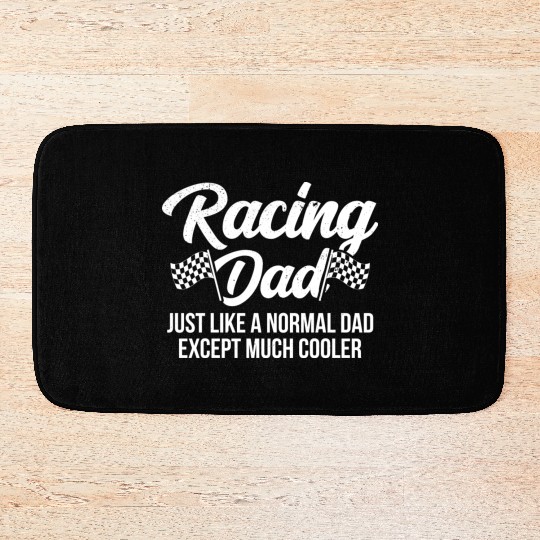 Pit Crew Bath Mats Checkered Flag Bath Mats Car Racing