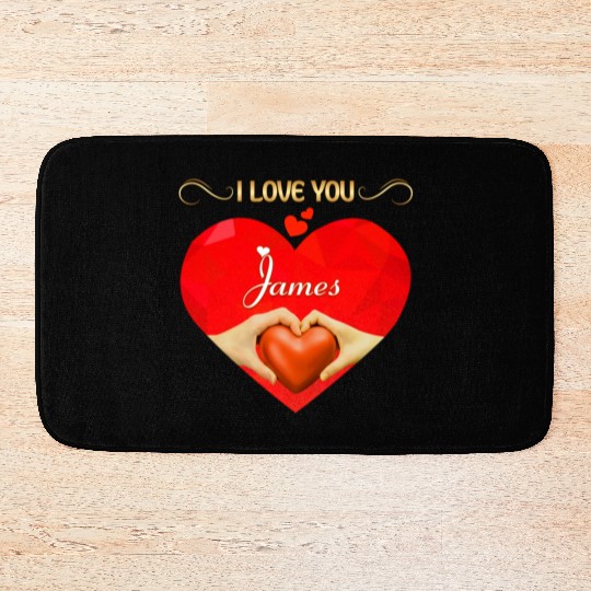 I love you James Bath Mats