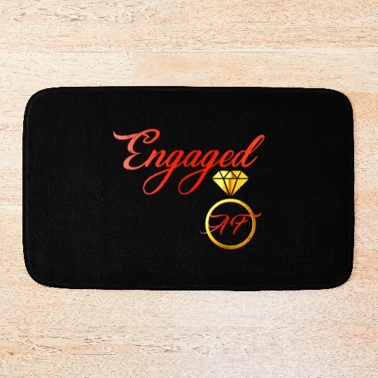 engaged af engagement valentines day Bath Mats