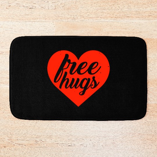 free hugs valentines day Bath Mats