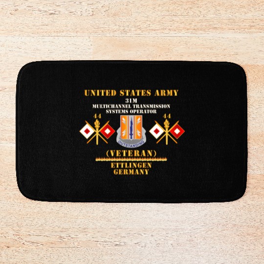 44th Signal Bn 31M US Army Veteran Ettlingen GE Bath Mats