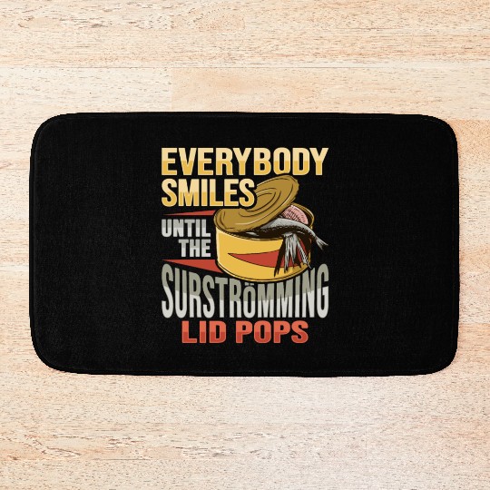 Canned Fish Surströmming Design for Swedish Fish Bath Mats