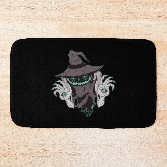 Scary Helloween devil creature Scary Helloween dev Bath Mats