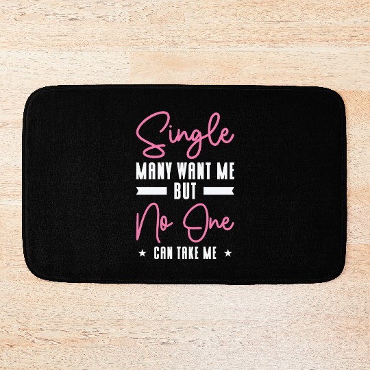 Single Relationship Solo Independent Single Quotes Bath Mats