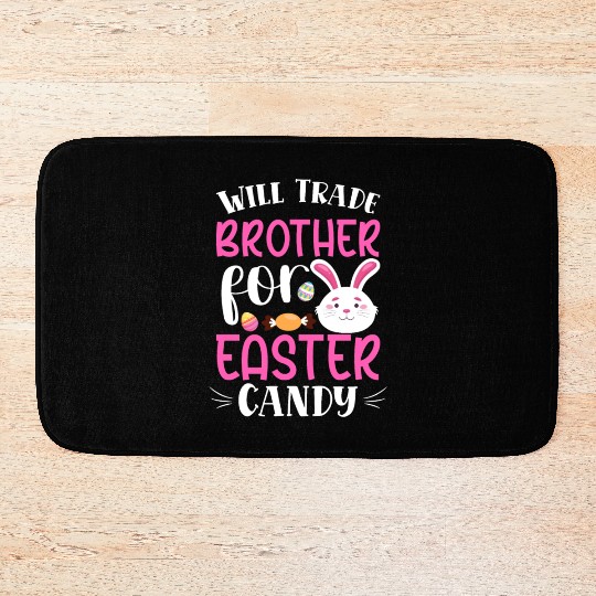 Will Trade Brother for Easter Candy Eggs Kids Boys Bath Mats