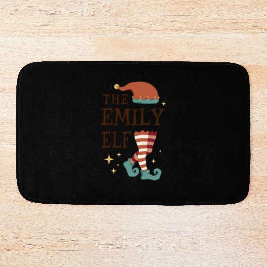 The Emily Elf - Christmas Pajama for Emily Bath Mats